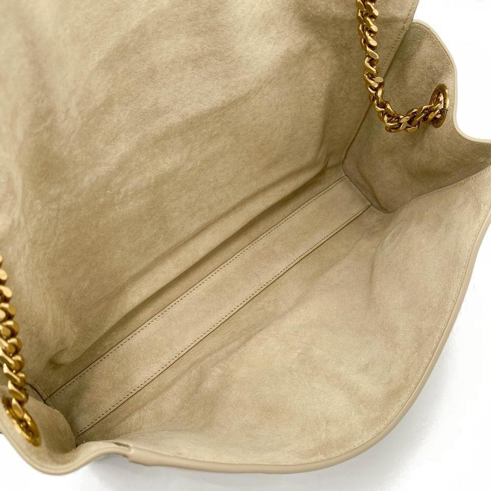 Saint Laurent Monogram Kate Crossbody Soft Medium Reversible Ysl Monogram Beige Leather Shoulder Bag