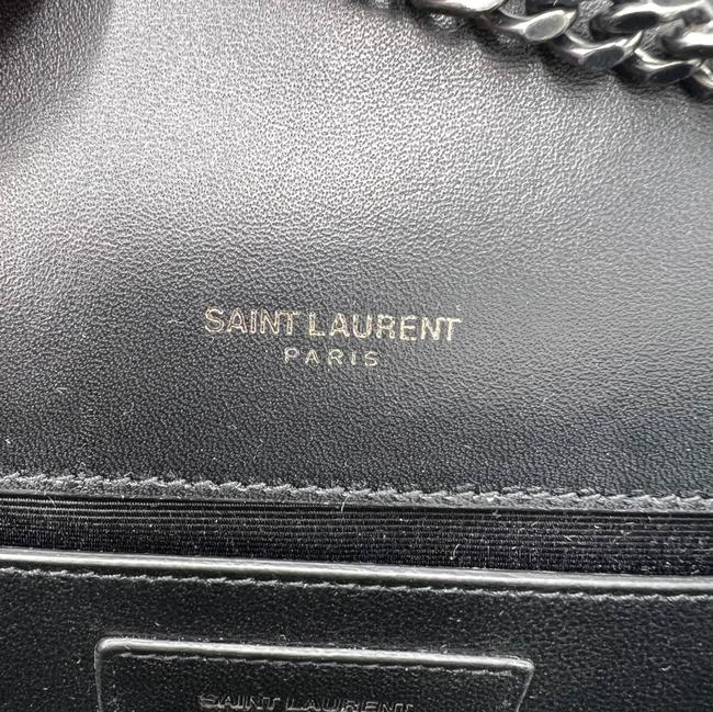 Saint Laurent Monogram Kate Embroidered Stars Small Satchel Bianco Blue Canvas Shoulder Bag