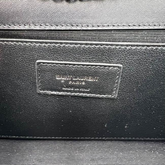 Saint Laurent Monogram Kate Embroidered Stars Small Satchel Bianco Blue Canvas Shoulder Bag