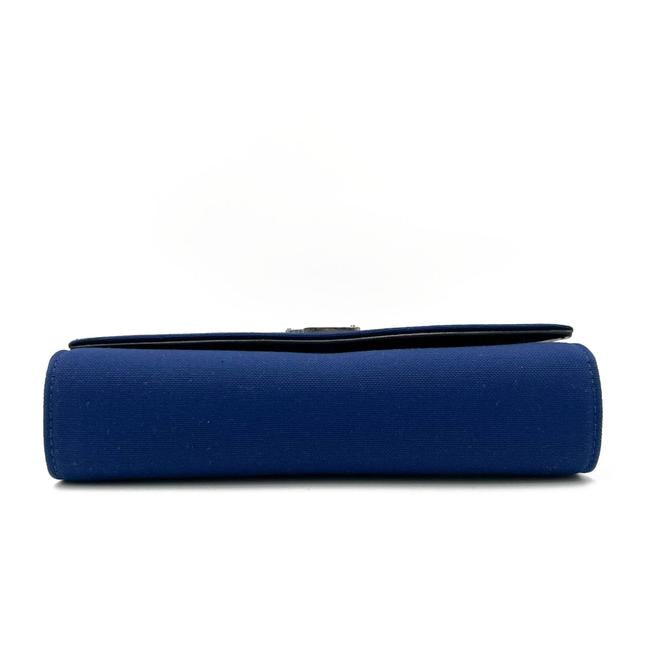 Saint Laurent Monogram Kate Embroidered Stars Small Satchel Bianco Blue Canvas Shoulder Bag