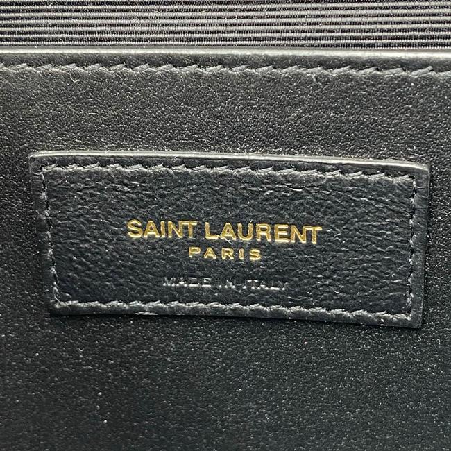 Saint Laurent Monogram Kate Ghw Grain De Poudre Small Satchel Black Leather Shoulder Bag