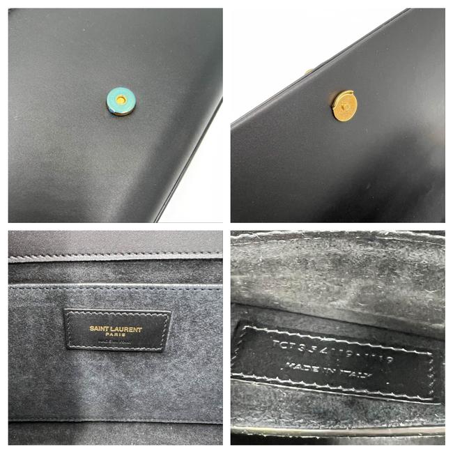 Saint Laurent Monogram Kate Medium Chain Tassel Black Leather Shoulder Bag