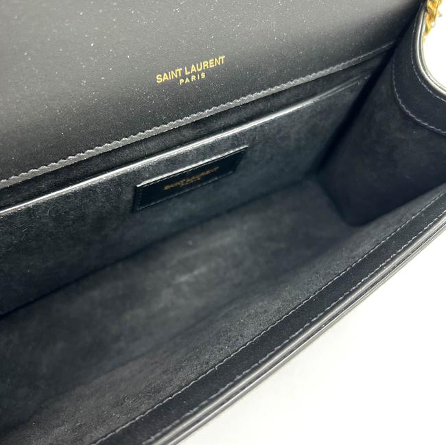 Saint Laurent Monogram Kate Medium Chain Tassel Black Leather Shoulder Bag