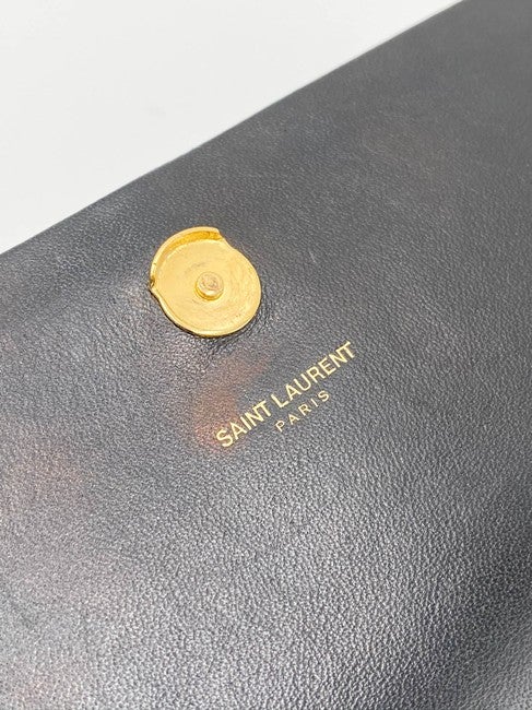 Saint Laurent Monogram Kate Medium Tassel Black Suede Leather Shoulder Bag