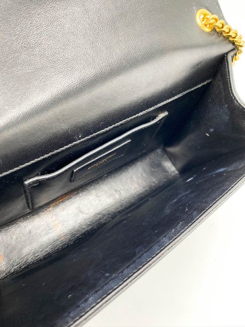 Saint Laurent Monogram Kate Medium Tassel Black Suede Leather Shoulder Bag
