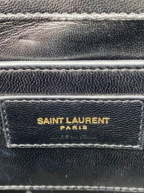 Saint Laurent Monogram Kate Medium Tassel Black Suede Leather Shoulder Bag