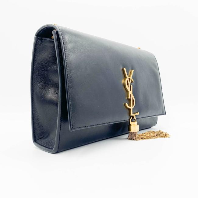 Saint Laurent Monogram Kate Medium with Tassel In Smooth Black Leather Cross Body Bag