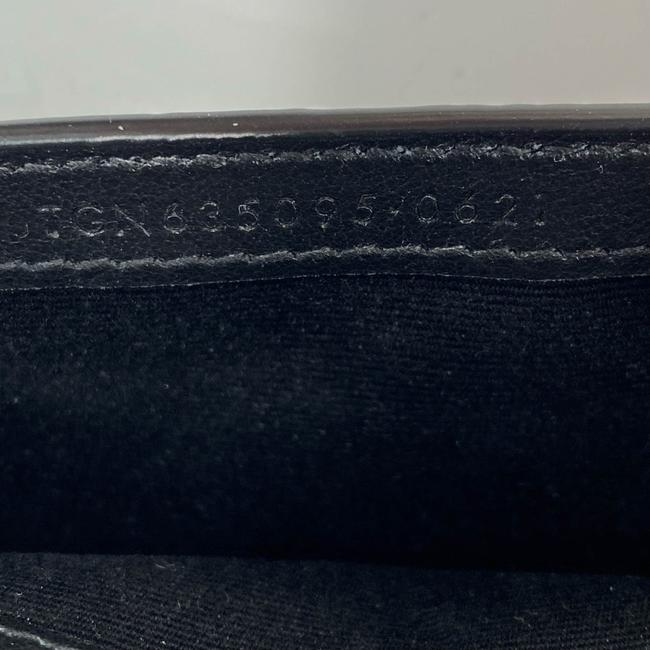 Saint Laurent Monogram Kate Monogram Croc-effect Phone Holder Black Leather Cross Body Bag