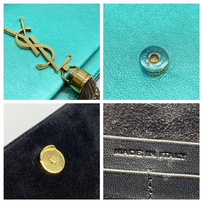 Saint Laurent Monogram Kate Monogram Tassel Metallic Chlorophylle Green Leather Cross Body Bag