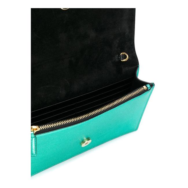 Saint Laurent Monogram Kate Monogram Tassel Metallic Chlorophylle Green Leather Cross Body Bag