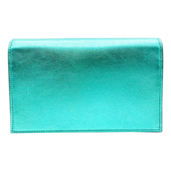 Saint Laurent Monogram Kate Monogram Tassel Metallic Chlorophylle Green Leather Cross Body Bag