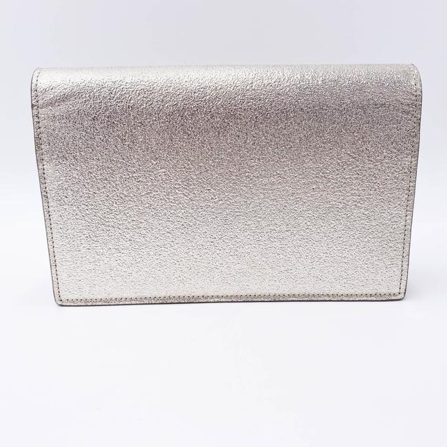 Saint Laurent Monogram Kate Pale Textured Grained Metallic Gold Leather Cross Body Bag