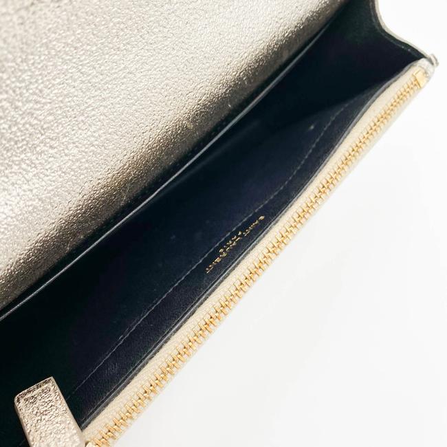 Saint Laurent Monogram Kate Pale Textured Grained Metallic Gold Leather Cross Body Bag