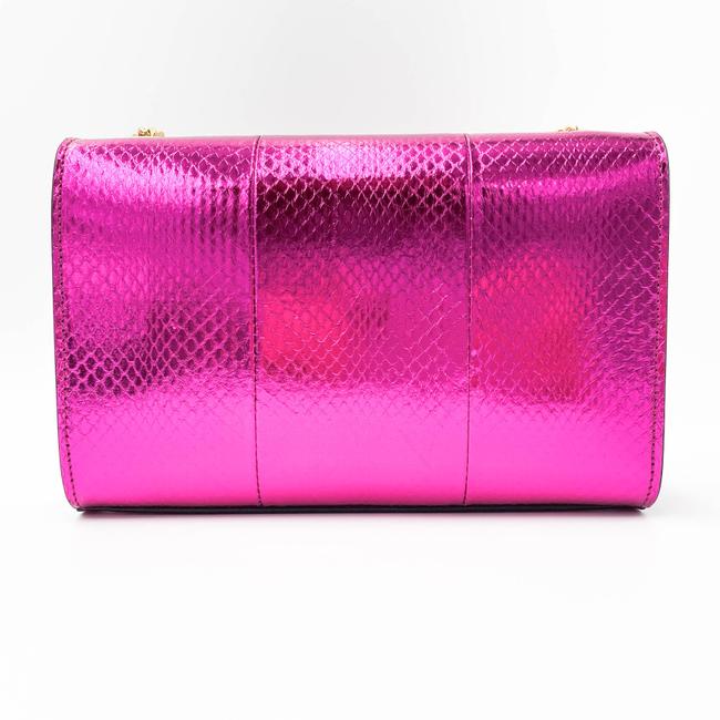 Saint Laurent Monogram Kate Small Metallic Ayers Pink Leather Shoulder Bag