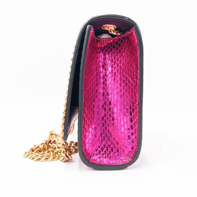 Saint Laurent Monogram Kate Small Metallic Ayers Pink Leather Shoulder Bag