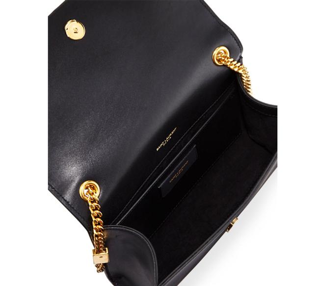 Saint Laurent Monogram Kate Small Smooth Tassel On Chain Black Calfskin Leather Shoulder Bag