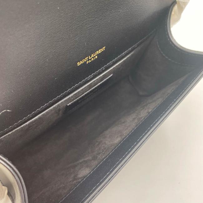 Saint Laurent Monogram Kate Small Smooth Tassel On Chain Black Calfskin Leather Shoulder Bag