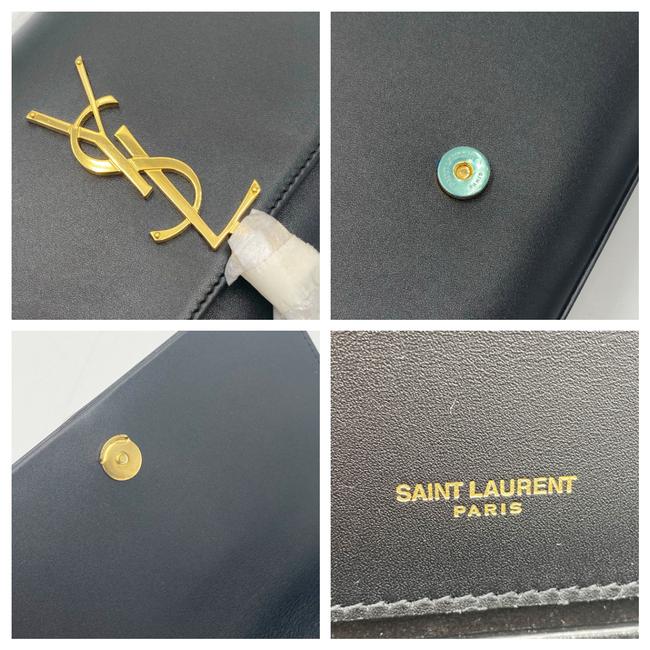Saint Laurent Monogram Kate Small Smooth Tassel On Chain Black Calfskin Leather Shoulder Bag