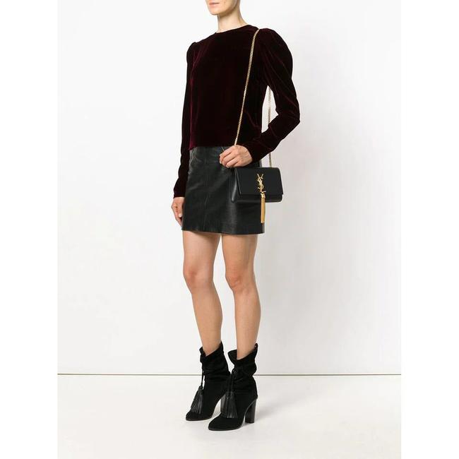 Saint Laurent Monogram Kate Small Tassel Black Leather Shoulder Bag