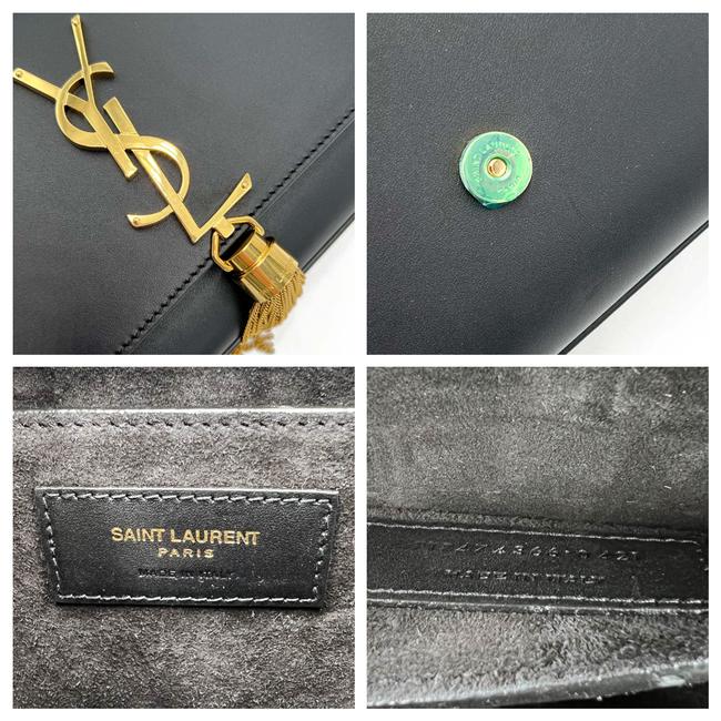 Saint Laurent Monogram Kate Small Tassel Black Leather Shoulder Bag