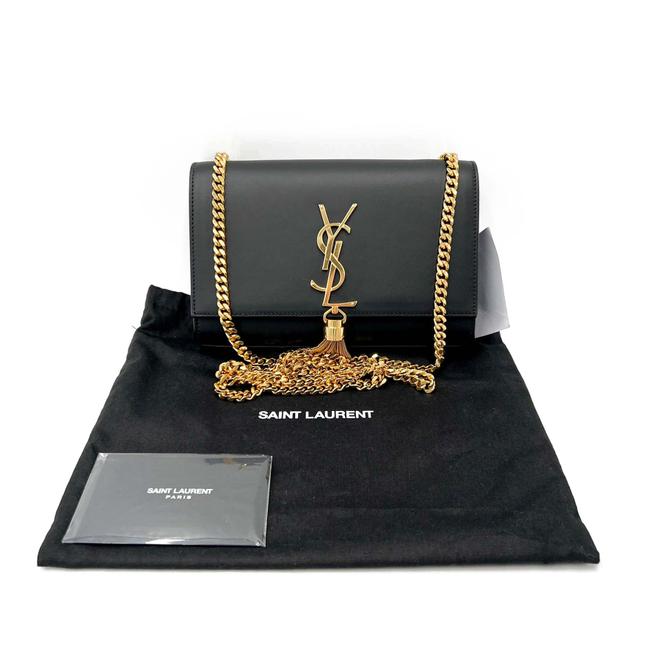 Saint Laurent Monogram Kate Small Tassel Black Leather Shoulder Bag