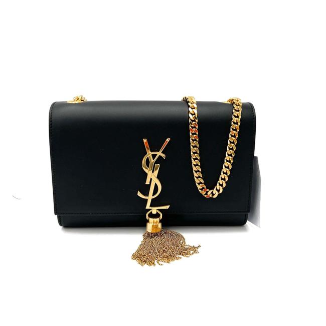 Saint Laurent Monogram Kate Small Tassel Black Leather Shoulder Bag