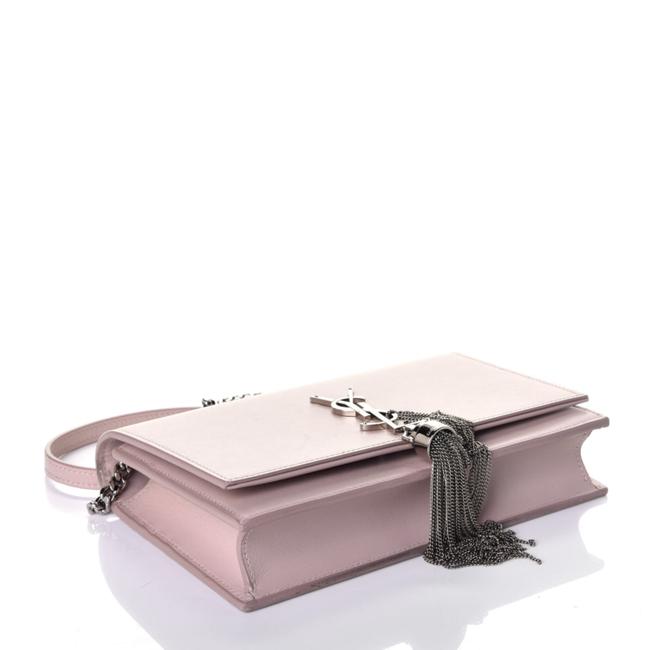 Saint Laurent Monogram Kate Smooth Classic Tassel Woc Marble Pink Calfskin Leather Shoulder Bag