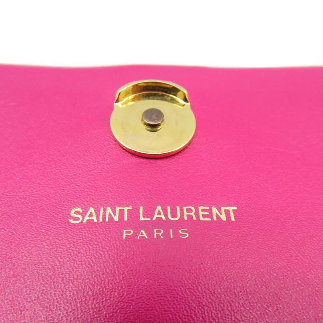 Saint Laurent Monogram Kate Smooth Medium Classic Tassel Fuchsia Pink Calfskin Leather Shoulder Bag