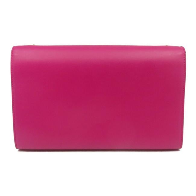 Saint Laurent Monogram Kate Smooth Medium Classic Tassel Fuchsia Pink Calfskin Leather Shoulder Bag