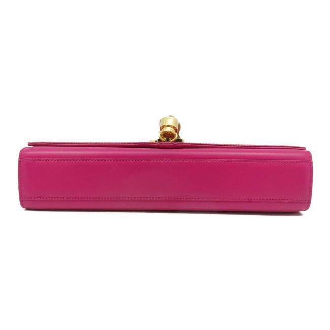 Saint Laurent Monogram Kate Smooth Medium Classic Tassel Fuchsia Pink Calfskin Leather Shoulder Bag