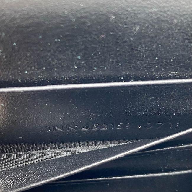 Saint Laurent Monogram Kate Wallet on Chain Crocodile Embossed Tassel Black Patent Leather Cross Body Bag