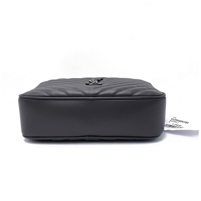 Saint Laurent Monogram Lou Camera Calfskin Matelasse Asphalt Grey Leather Shoulder Bag