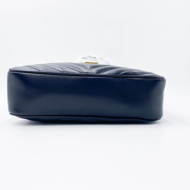 Saint Laurent Monogram Lou Camera Calfskin Matelasse Black Leather Cross Body Bag