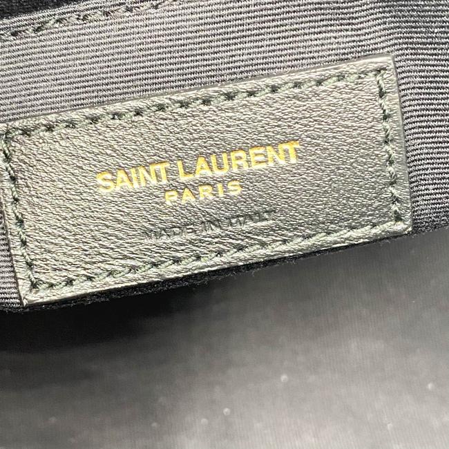 Saint Laurent Monogram Lou Camera Calfskin Matelasse Black Leather Cross Body Bag