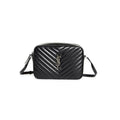 Saint Laurent Monogram Lou Camera Calfskin Matelasse Black Leather Shoulder Bag