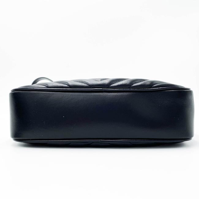 Saint Laurent Monogram Lou Camera Calfskin Matelasse Black Leather Shoulder Bag