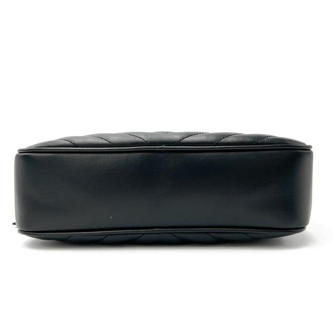 Saint Laurent Monogram Lou Camera Calfskin Matelasse Black Leather Shoulder Bag