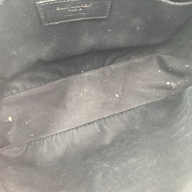 Saint Laurent Monogram Lou Camera Calfskin Matelasse Black Leather Shoulder Bag