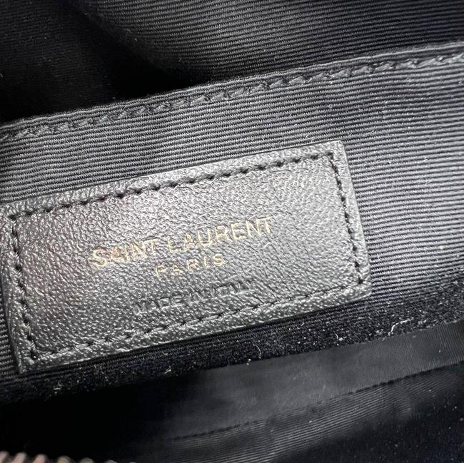 Saint Laurent Monogram Lou Camera Calfskin Matelasse Black Leather Shoulder Bag