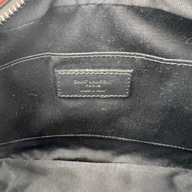 Saint Laurent Monogram Lou Camera Calfskin Matelasse Black Patent Leather Cross Body Bag