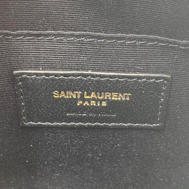 Saint Laurent Monogram Lou Camera Grain De Poudre Matelasse Quilted Round Vinyle Black Leather Cross Body Bag