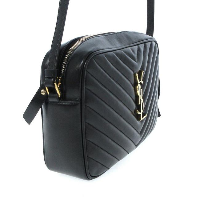 Saint Laurent Monogram Lou Camera Matelasse Black Calfskin Leather Shoulder Bag