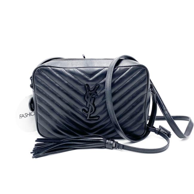 Saint Laurent Monogram Lou Camera Matelasse Black Calfskin Leather Shoulder Bag