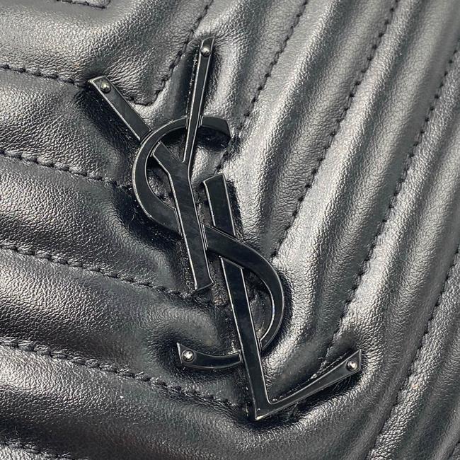 Saint Laurent Monogram Lou Camera Matelasse Black Calfskin Leather Shoulder Bag