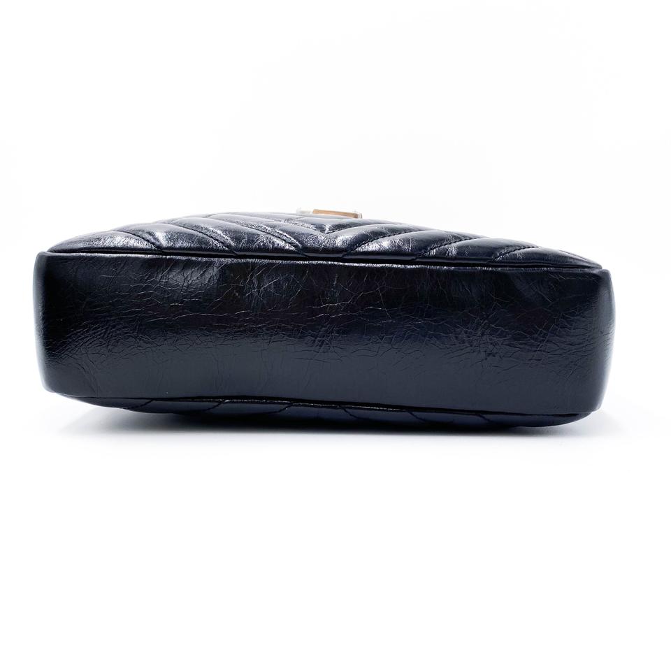 Saint Laurent Monogram Lou Camera Matelasse Black Patent Leather Shoulder Bag