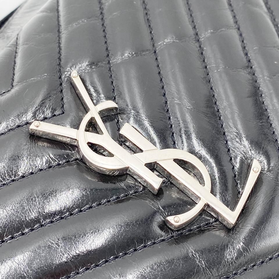 Saint Laurent Monogram Lou Camera Matelasse Black Patent Leather Shoulder Bag