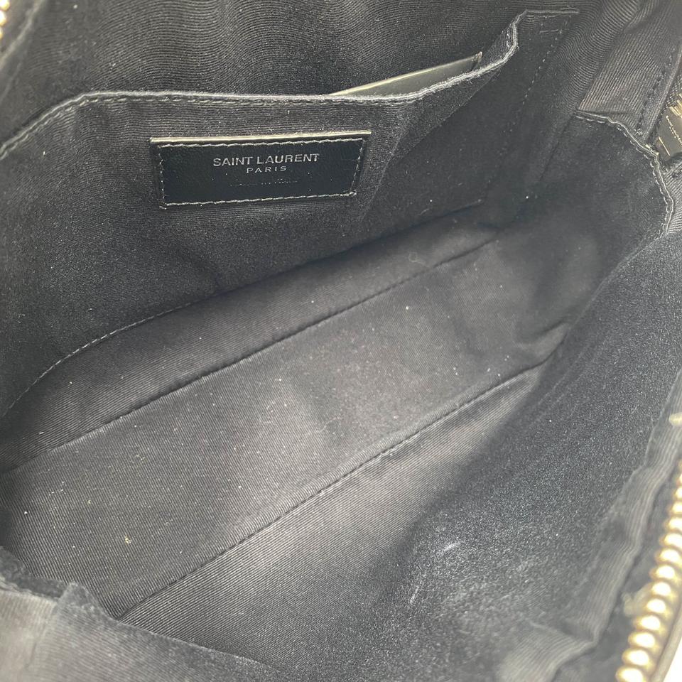 Saint Laurent Monogram Lou Camera Matelasse Black Patent Leather Shoulder Bag