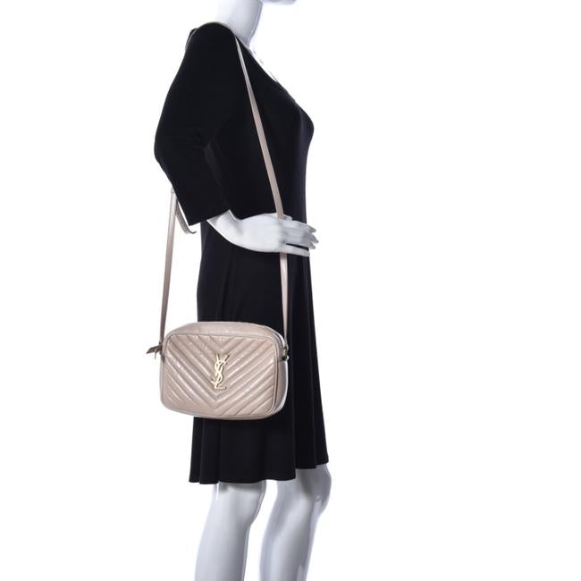 Saint Laurent Monogram Lou Camera Matelasse Washed Light Pink Calfskin Leather Shoulder Bag