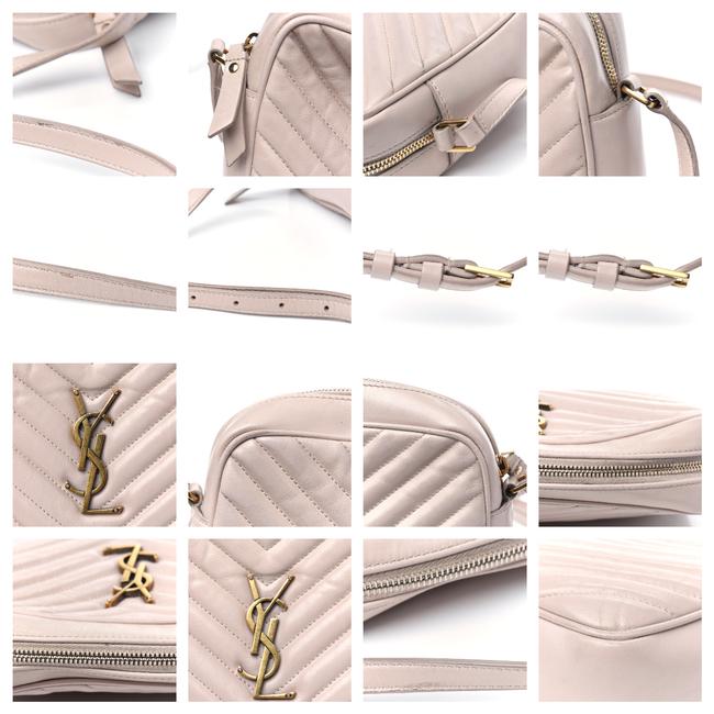 Saint Laurent Monogram Lou Camera Matelasse Washed Light Pink Calfskin Leather Shoulder Bag