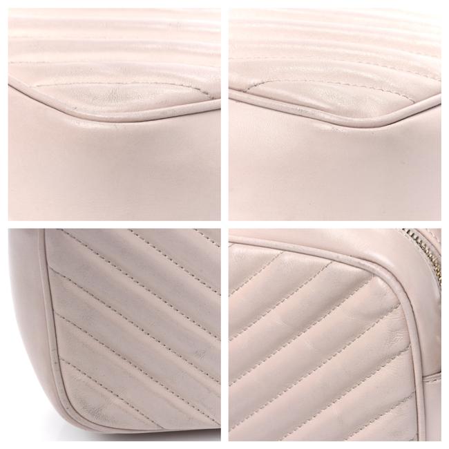 Saint Laurent Monogram Lou Camera Matelasse Washed Light Pink Calfskin Leather Shoulder Bag